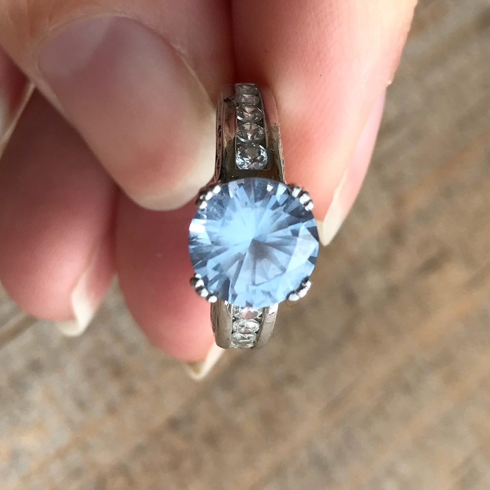 Aquamarine Sterling Silver Ring 5